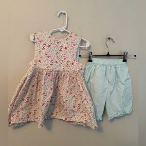 The Oaks Floral Dress and Light Blue Shorts Set
